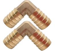 Lot de 2 raccords cannelés en laiton de 2,2 cm x 2,2 cm - Raccord cannelé coudé à 90 degrés - Raccord cannelé à angle droit CX WONDERLAND