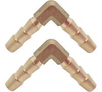 Lot de 2 raccords cannelés en laiton de 3/16" x 3/16" coudé à 90 degrés en L à angle droit CX WONDERLAND
