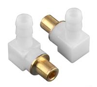 Lot de 2 raccords coudés de conduite de carburant en métal pour raccord CARB pour tuyau de 6,35 mm, compatible avec les pièces 692317 493496 494451