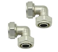 Lot de 2 raccords coudés égaux de 1,9 cm M8067 pour tube de 1,9 cm compatible avec le kit de système de tube à air comprimé Maxline Shop Garage