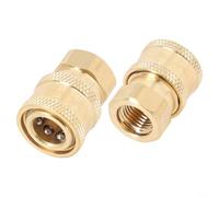 Lot de 2 raccords coupleurs en laiton pour nettoyeur haute pression, raccord rapide 1/4" à NPT femelle, solide et