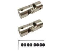 Lot de 2 raccords d'arbre articulés de 10 mm à 12 mm - Connecteur de direction rotatif pour moteur RC Robot Bateau Voiture Crawler