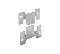 Lot de 2 raccords d'assemblage acier zingue HETTICH, l.100 mm