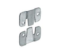 Lot de 2 raccords d'assemblage acier zingue HETTICH, l.45 mm