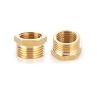 Lot de 2 raccords de bague en laiton de 0,95 cm mâle vers femelle de 6,35 mm NPT, adaptateur de tuyau réducteur