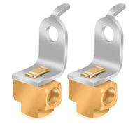 Lot de 2 raccords de frein en T à 3 voies avec support de montage, raccords union en laiton 3/16" pour filetage 3/8"-24, pour systèmes de freinage de maintien pour conduites de carburant et de liquid