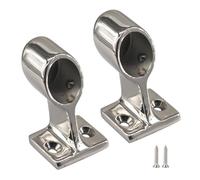 Lot de 2 raccords de rampe de bateau de 2,2 cm en acier inoxydable 316 de qualité marine pour yacht (2 pièces avec vis)