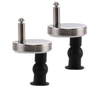 Lot de 2 raccords de siège de toilette, charnières de siège de toilette à dégagement rapide, pièces de rechange avec vis d'extension en caoutchouc pour trous aveugles de WC (diamètre 55 mm)