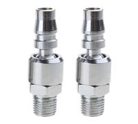 Lot de 2 raccords de tuyau d'air 1/4NPT - Connecteurs pneumatiques à 360 degrés - Pour projets de prise d'air rotatifs