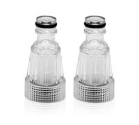 Lot de 2 raccords de tuyau d'arrosage pour nettoyeur haute pression, raccord de tuyau de 3/4" pour lavage de voiture, arrosage du jardin (blanc)