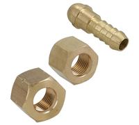 Lot de 2 raccords de tuyau de gaz à souder 3/8 avec écrous filetés 3/8 BSP RH + LH