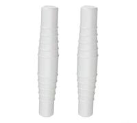 Lot de 2 raccords de tuyau de piscine pour tuyaux de pompe filtrante de 6,35 mm et 1,27 cm, raccord de tuyau en plastique blanc pour raccord d'aspiration et d'entretien de piscine, raccord étanche