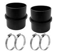 Lot de 2 raccords de tuyau de ventilation de 75 mm avec colliers de serrage pour chauffage