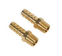 Lot de 2 raccords de tuyau en laiton, adaptateurs, raccord cannelé de 9,5 mm x tuyau mâle NPT de 0,6 cm