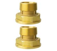 Lot de 2 raccords de tuyau en laiton, diamètre extérieur 58 mm, diamètre intérieur 73 mm, raccord de raccord de tuyau, raccord fileté pour compteur d'eau pour remplacement et réparation