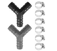 Lot de 2 raccords de tuyau en Y, raccords de tuyau en plastique, adaptateur de tuyau de vidange, répartiteur de tuyau en plastique, accessoires de tuyau de vidange, convient pour lave-vaisselle et