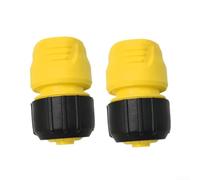 Lot de 2 raccords de tuyau Karcher 2 645191 0 avec construction en plastique compatible avec les systèmes de tuyaux courants pour l'entretien et les réparations