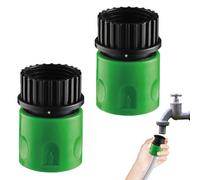 Lot de 2 raccords de tuyau mâle double - Kit de raccord de tuyau d'arrosage | Quick Connect | Lot de 2 adaptateurs filetés 3/4" et 1/2" | Accessoire pistolet de lavage de voiture | Robinet