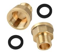 Lot de 2 raccords en laiton haute pression 1,3 x 1,9 cm Réducteur en laiton pour systèmes industriels de plomberie et d'irrigation Adaptateur de connexion solaire thermique