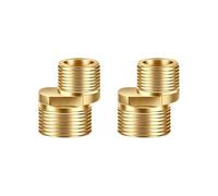 Lot de 2 raccords en S pour robinet de douche G1/2 vers G3/4, raccord | Laiton massif, surface plaquée d'eau, joint fileté précis, montage facile, compensation flexible