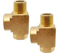 Lot de 2 raccords en T 3/8" NPT femelle vers NPT mâle vers NPT femelle en laiton 3 voies CX WONDERLAND