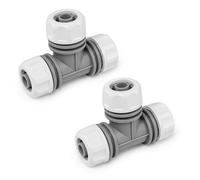 Lot de 2 Raccords en T ""White Line"" pour tuyaux d'arrosage 1/2""