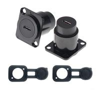 Lot de 2 raccords encastrables USB-C type D avec protection contre la poussière, adaptateur de passage de panneau en alliage de cuivre pour un transfert rapide des données jusqu'à 5 Gbps et une charge