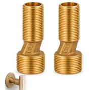 Lot de 2 Raccords Excentrés en Laiton G1/2 à G3/4 pour Mitigeur Bain Douche | Réglage de l’Entraxe, Montage Mural, Alignement des Arrivées d’Eau, Pour Baignoire, Lavabo, Cuisine et Rénovation Sanitaire