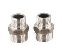 Lot de 2 raccords filetés G 304 SS pour les tâches de connexion de canalisations dans des environnements exigeants de résistance et d'intégrité structurelle (6-4)