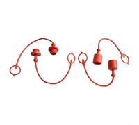 Lot de 2 raccords hydrauliques à déconnexion rapide de 1,27 cm pour coupleurs ISO-A 7241 / ISO 5675 en PVC mâle et femelle, paire multicolore pour protection contre la poussière et l'humidité (rouge)