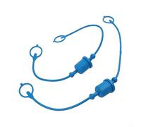 Lot de 2 raccords hydrauliques à déconnexion rapide ISO-A de 1,27 cm avec construction en PVC pour protection du coupleur hydraulique en rouge, noir, jaune (bleu)