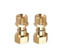 Lot de 2 raccords pivotants pour nettoyeur haute pression - Filetage M22 vers FM22 - 14 mm - Raccord en laiton pour nettoyeur haute pression - Adaptateur de tuyau essentiel pour pistolet à eau de