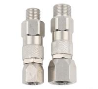 Lot de 2 raccords pivotants pour pulvérisateur sans air pour tuyau haute pression de 3/8" et /2" - Raccord de tuyau en métal rotatif à 360°, résistant à l'usure