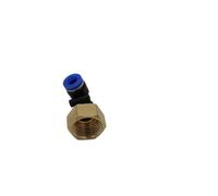 Lot de 2 raccords pneumatiques coudés 90° avec filetage intérieur 1/2" - 8 mm IQS - Raccord Push In de qualité industrielle (1/2" - 8 mm - Angle 90°, 2 pièces)