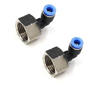 Lot de 2 raccords pneumatiques coudés femelle 1/2 NPT 90 degrés 6 mm OD x 1,27 cm NPT