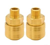 Lot de 2 raccords rapides à air comprimé avec filetage mâle 1/4" pour connexion BSP, conçus pour une fixation fiable de la conduite d'air et une déconnexion facile