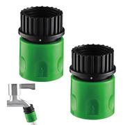 Lot de 2 raccords rapides de tuyau d'arrosage universels - Raccord rapide avec filetage intérieur et extérieur pour lave-auto, pistolets à eau, robinets et utilisation dans le jardin
