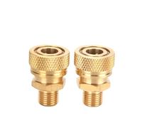 Lot de 2 raccords rapides en cuivre filetés NPT, adaptateur de remplissage d'air à déconnexion rapide, douilles de coupleur M10(BSPPMQD)