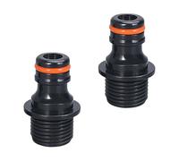 Lot de 2 raccords rapides pour tuyau d'arrosage - 1,27 cm - 3/4" - Adaptateur de robinet