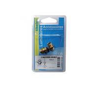 Tibelec Raccord double mâle 10x1 Laiton S/B2 Lot de 2