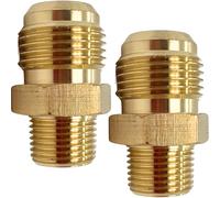 Lot de 2 raccords tubulaires mâles en laiton 5/8" x 3/8" NPT mâle raccord de tube raccord demi-union gaz adaptateur connecteur CX WONDERLAND