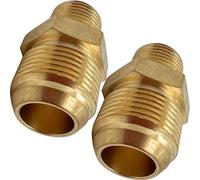 Lot de 2 raccords tubulaires mâles en laiton de 1,9 cm x 1,27 cm NPT pour raccord de tube de gaz demi-union CX WONDERLAND