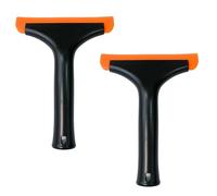 Lot de 2 raclettes de fenêtre en silicone - Petite raclette de douche - Raclettes en silicone pour fenêtres de voiture, miroirs, verre, cuisines, salles de bain (noir)