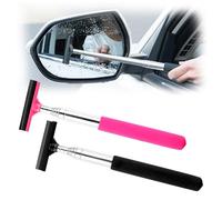 Lot de 2 raclettes de vitre de voiture, essuie-glace de voiture, rétroviseur de voiture, essuie-glace télescopique, raclette de voiture, essuie-glace rétractable pour rétroviseur de voiture, eau de