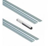 Lot de 2 rails à visser 289 portail coulissant et jonction - D18mm - L600cm COMUNELLO