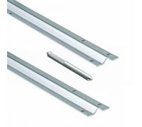 Lot de 2 rails à visser 293 pour portail coulissant et une jonction - L600cm COMUNELLO