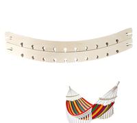 Lot de 2 Rails d'arcs pour hamac en Bois, 40 x 3,2 x 1,5 cm, Accessoires pour hamac avec 12 Points de Trous, Rail d'arc en Bois Stable et léger avec Sac de Rangement