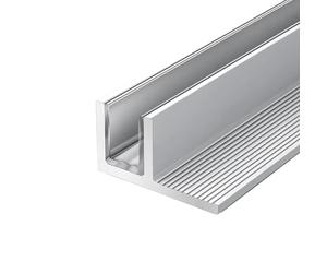 Lot de 2 rails de douche en aluminium noir de 1 m pour garde-corps et douche de 8/10/12 mm d'épaisseur, garniture intégrée et facile à installer, parfaits pour les salles de bains modernes