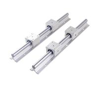 Lot de 2 rails de guidage linéaires SBR12 SBR16 SBR20 300-1500 mm + 4 blocs de roulement SBR16/12/20UU for fraiseuses et pièces CNC(500mm)