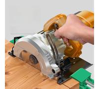 Lot de 2 rails de guidage réglables pour scie circulaire de 10,2 cm - Base de rail de travail du bois avec réglage de la largeur de 14,3 à 21 cm - Gadget de fraisage en tissu PP poids plume